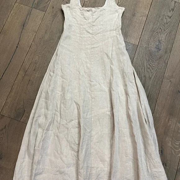 Diish Milahn natural linen midi dress 4 - Picture 5 of 8